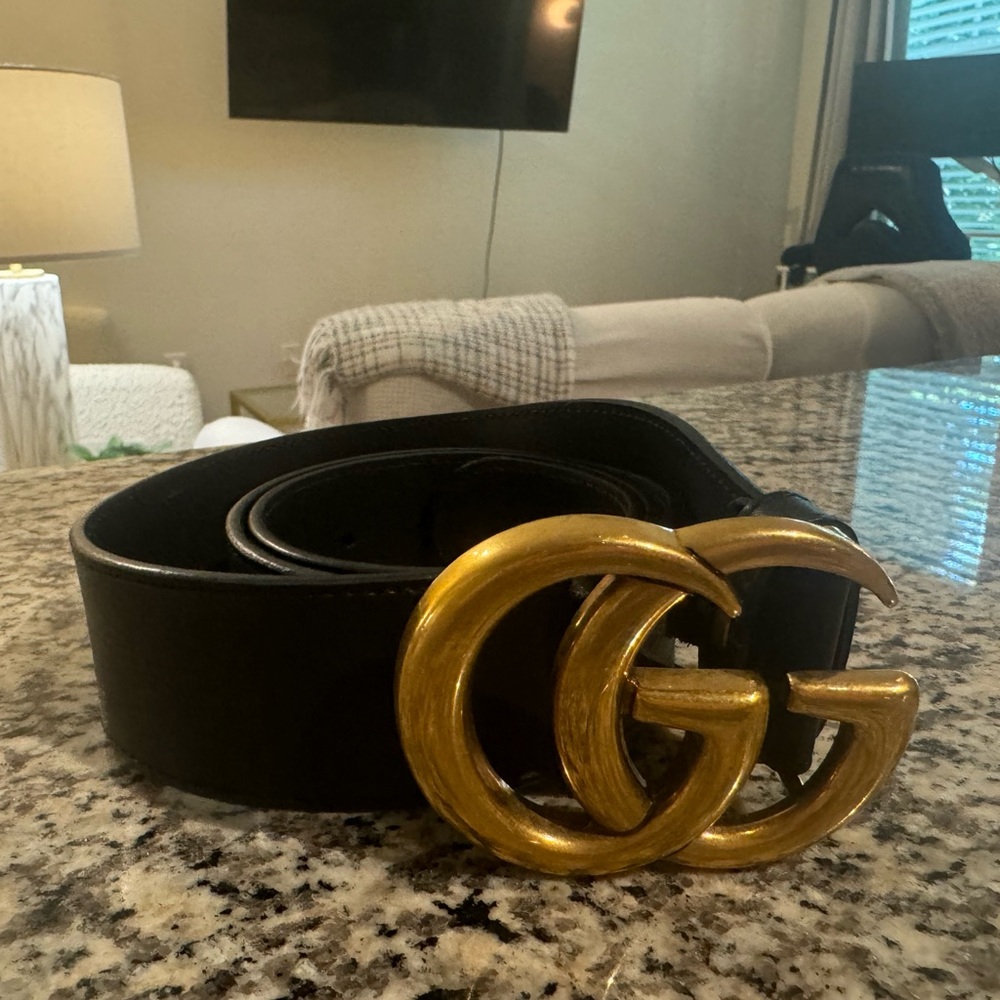 REAL Gucci Marmont Double G Belt